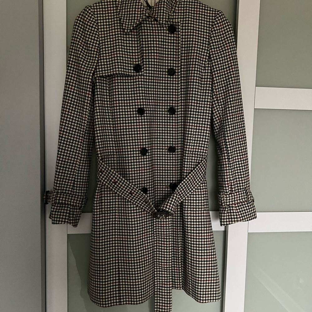 J Crew houndstooth coat size 2